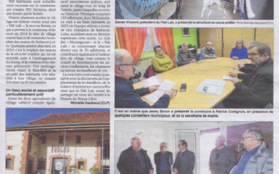 Visite du fablab par monsieur le sous-préfet de Louhans